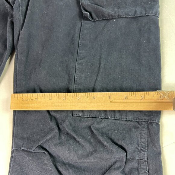 Zara Pants Women's 29x29* High Rise Wide Leg Dark Blue Faded Cargos Tag 4 - Picture 13 of 16